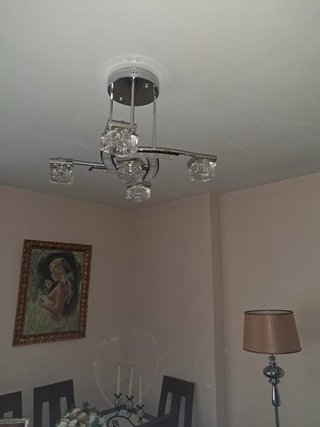 Lámpara de techo moderna cristal y metal