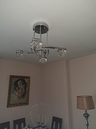 Lámpara de techo moderna cristal y metal