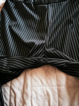 Pantaloni donna a righe bianche