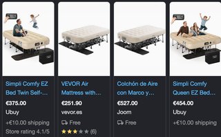 Cama hinchable EZ autoinflable motorizada