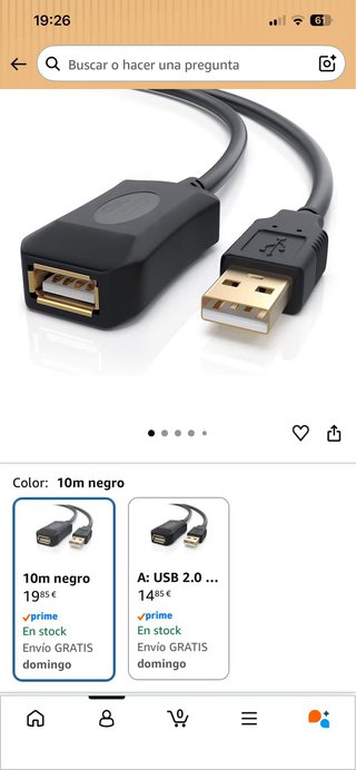 Cable USB 10 metros
