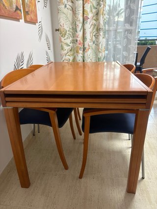 Mesa comedor extensible y 6 sillas