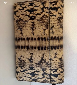 Cartera Michael Kors Piel Serpiente Beige/Negra
