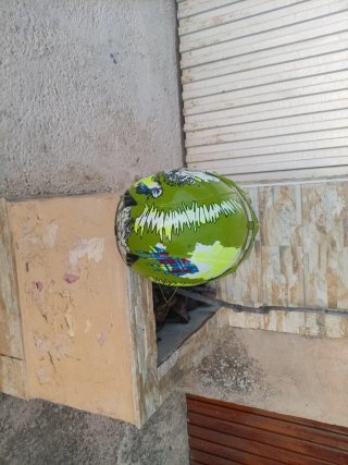 Casco Moto Enduro/Motocross Verde y Plata