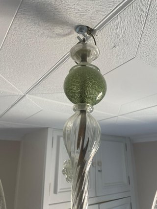 Lámpara de cristal Mallorquín verde