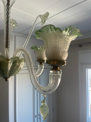 Lámpara de cristal Mallorquín verde