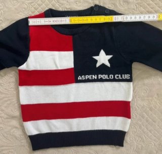 Maglione Aspen Polo Club USA Flag misure in foto