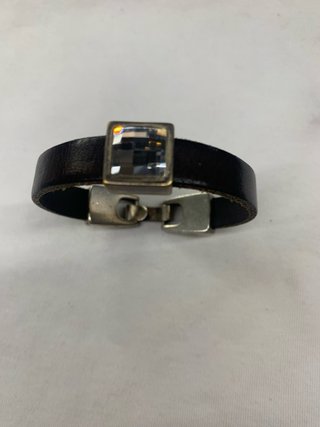 Lote 4 Pulseras Cuero y Cristales