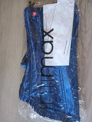 Conjunto Corsé y Tanga Azul Talla Única