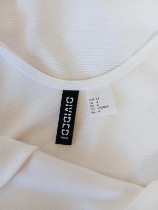 Vestido H&M Blanco Talla 34