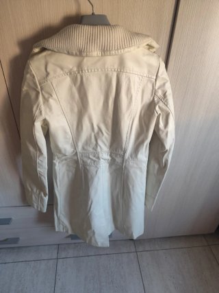 Chaqueta cuero blanca elegante Talla S