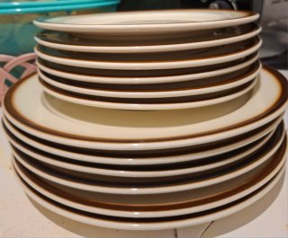 Bidasoa Porcelana Platos 6 Grandes y 6 Postre
