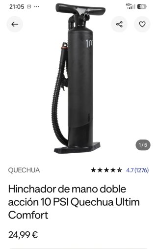 2 cama somier hinchable decathlon. 1 hinchador 10