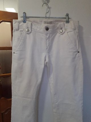 Pantalones Massimo Dutti Blancos Talla 42