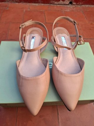 Zapatos Blogger Tacon Beige