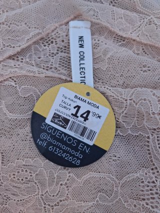 Blusa encaje rosa T XL.  Medidas en descripción