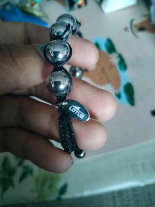 Pulsera Lotus Calavera Plata Negra