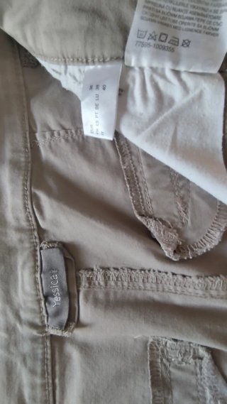 Pantalón chino beige mujer
