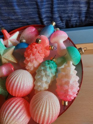 Palline Natale Vintage zuccherate