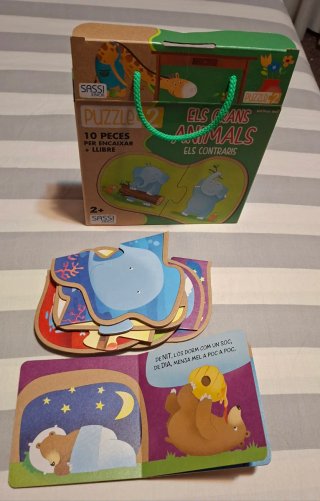 5 Juguetes Bebé: Elefante, Osito, Puzzle,Sonajero.