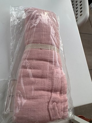 Manta muselina rosa bebé