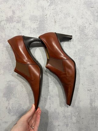 Botines de tacón marrones talla 37.5