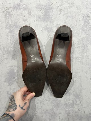 Botines de tacón marrones talla 37.5