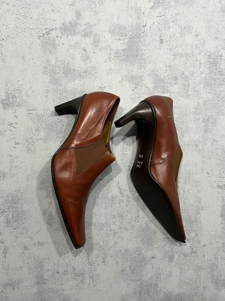 Botines de tacón marrones talla 37.5
