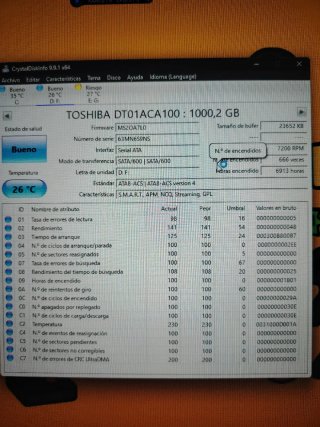 1TB Disco Duro Toshiba DT01ACA100