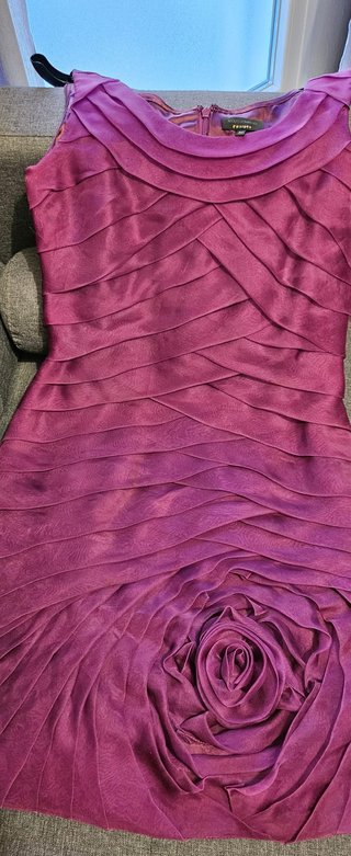 Vestido Morado Ceremonia de Organza de seda