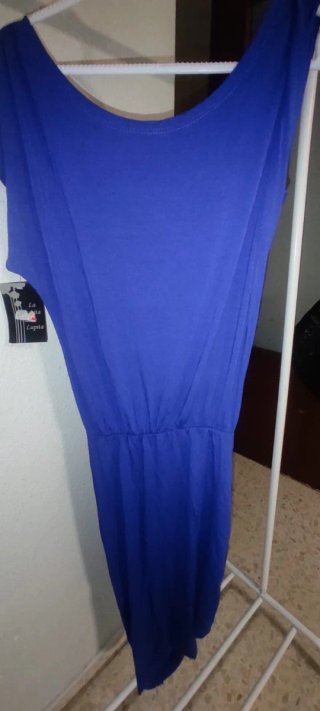 Vestido azul elástico talla S