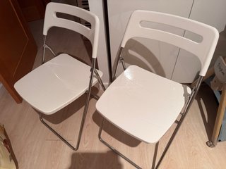2 Sillas Plegables Ikea Blanca