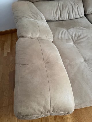 Sofá chaiselongue beige 3 metros