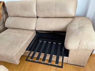 Sofá chaiselongue beige 3 metros