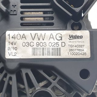 ALTERNADOR VOLKSWAGEN VOLKSWAGEN GOLF VI (5K1) 2008-2012