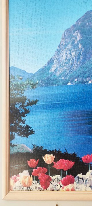 Puzzle Marco Montaña Lago Flores