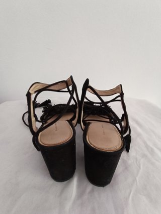 Sandalias Zara Tacon Talla 38 Negras