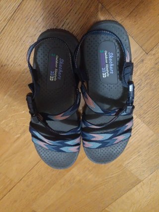 Sandalias Skechers Mujer Azul y Rosa