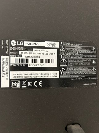 Televisor LG 55 55UJ634V