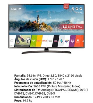 Televisor LG 55 55UJ634V