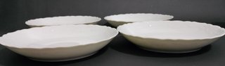 4 Platos Hondos Tharaud Limoges Cygne