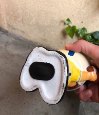 Salvadanaio ceramica vintage giocatore football