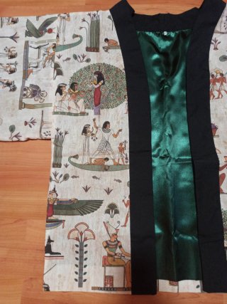 Haori estilo kimono con motivos egipcios
