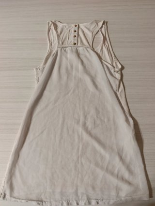 Canotta bianca bimateriale con strass