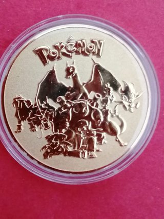 Moneda Pokémon Entei Dorada