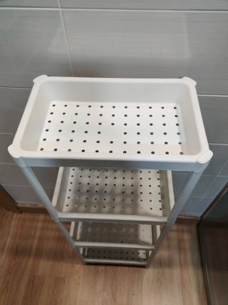 Estantería de plástico blanca 4 baldas