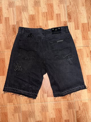 Pantalón corto vaquero negro Chrome Hearts