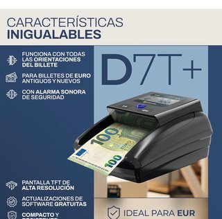 Detector Billetes Detectalia D7T+ EUR/GBP/USD