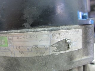 1348926 alternador 2541434 volkswagen golf ii