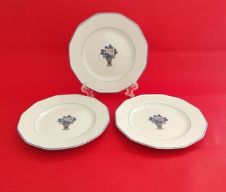 3 Platos Porcelana Biarritz Limoges